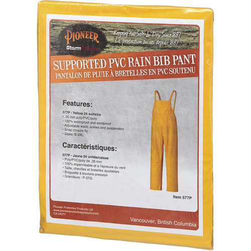 577P Salopette Storm Master, Petit, Polyester/PVC, Jaune Southpoint Industrial Supply