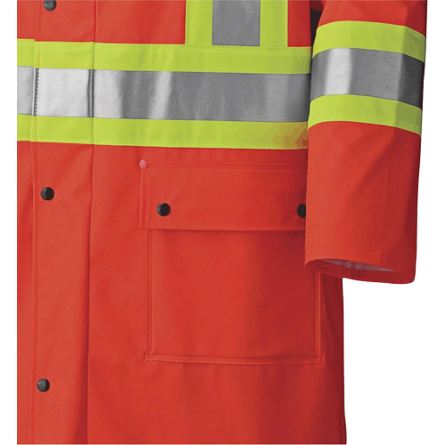 5896 Manteau long imperm&eacute;able et ignifuge, Petit, Orange haute visibilit&eacute; Southpoint Industrial Supply