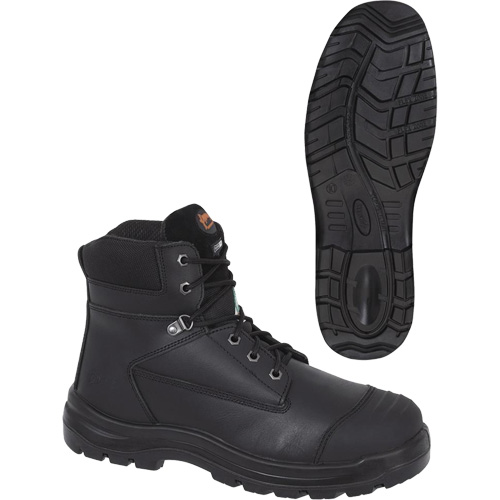 1025 Black 6" Work Boots, Leather, Steel Toe, Size 10 Southpoint Industrial Supply