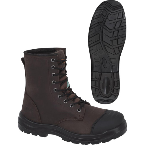 1028 Bottes de travail 8" marron, Cuir, Embout Acier, Taille 10 Southpoint Industrial Supply