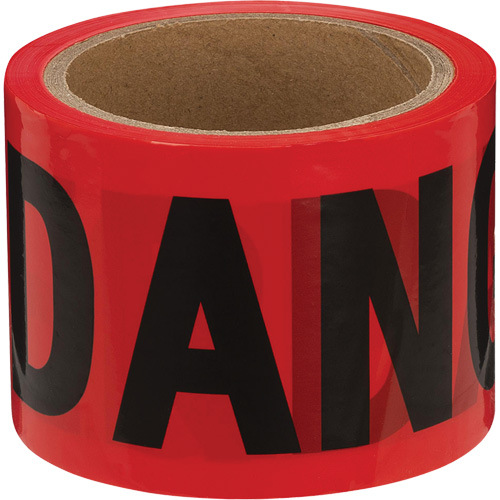 388 Ruban de danger, Bilingue, 3" la x 200' lo, 1,5 mil, Noir/rouge Southpoint Industrial Supply