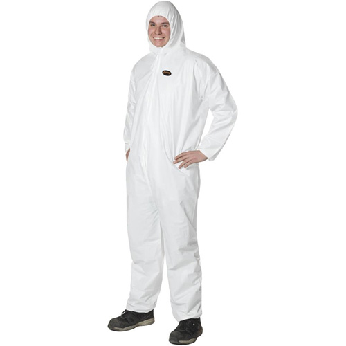 2055 Disposable Coveralls, Small, White, Microporous Southpoint Industrial Supply