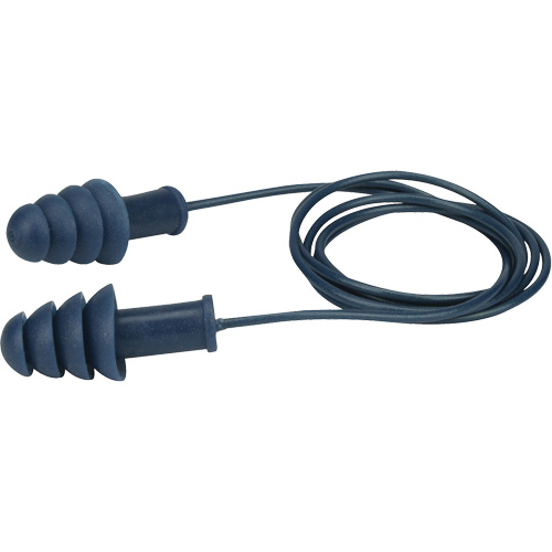 Metal-Detectable Reusable TPR Earplugs, Corded, Bulk - Box, 27 dB NRR, One-Size Southpoint Industrial Supply