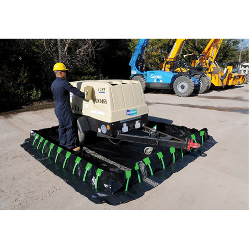 Ultra-Containment Berm&reg;, 269 US gal. Capacity, 6' W x 6' L x 12" H, Stake Wall Southpoint Industrial Supply