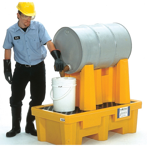 Syst&egrave;me de confinement Ultra-Drum pour 1 baril avec drain, 52" lo x 29" la x 49,5" ha, 750 gal. US Capacit&eacute; Southpoint Industrial Supply