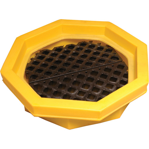 Ultra-Drum Tray avec grille, 32" lo x 32" la x 8,1" h, Cap. de d&eacute;versement 21,1 gal. US Southpoint Industrial Supply