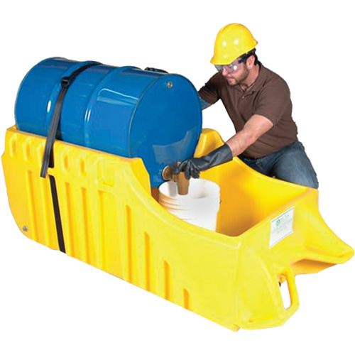 Chariot pour baril, 26,5'' lo x 26,5'' la x 5'' h, Cap. de d&eacute;versement 800 gal. US Southpoint Industrial Supply