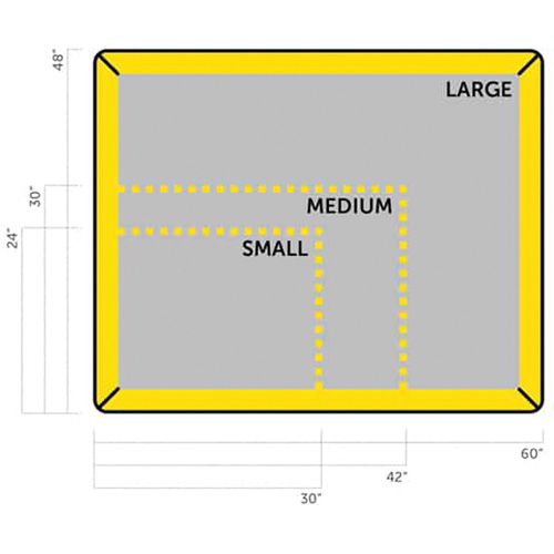 Medium Ultra-Filter Pad, 1.5 US Gal. Capacity, 3.5' W x 2.5' L x 3" H, Foam Wall Southpoint Industrial Supply