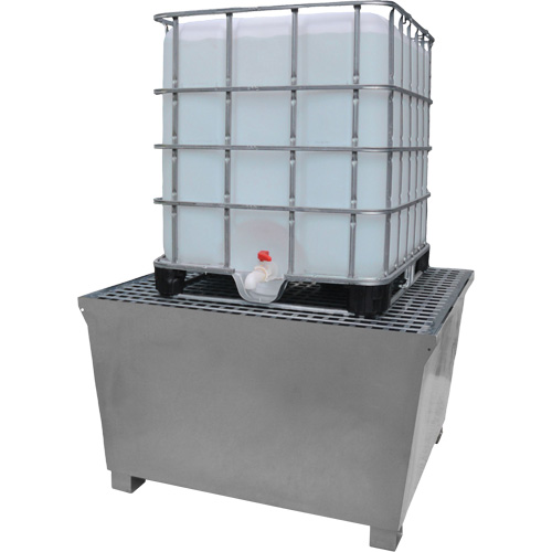Steel Ultra-IBC Spill Pallet&reg;, 370 US gal. Spill Capacity, 57.6" x 34.7" x 56.9" Southpoint Industrial Supply