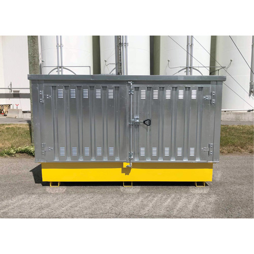 Ultra-Twin IBC en acier avec couvercle rigide, 123,4" lo x 73,4" la x 66,4" h, Capacit&eacute; de charge 12250 lb Southpoint Industrial Supply