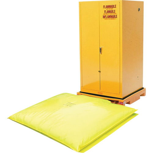 Single Drum Ultra-Safety Cabinet Bladder System, 37,8" lo x 37,8" la x 6,3" h, Capacit&eacute; de charge 1500 lb Southpoint Industrial Supply