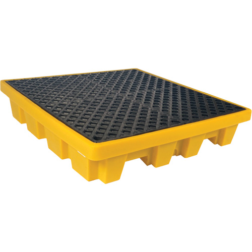 4-Drum Nestable Ultra-Spill Pallet&reg;, 66 US gal. Spill Capacity, 51" x 51" x 10" Southpoint Industrial Supply