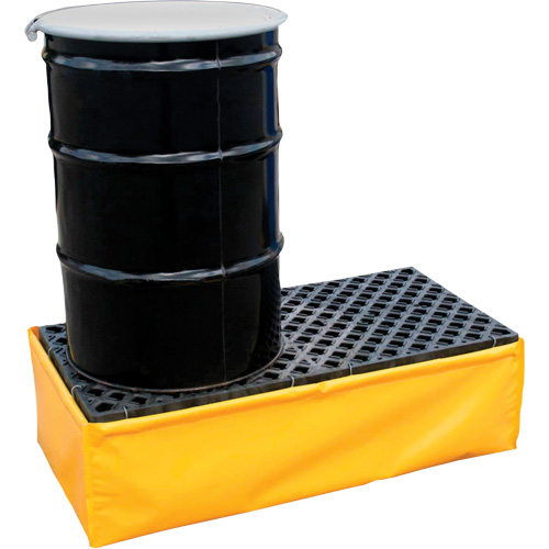Ultra-Spill Pallet flexible, 2 barils, Capacit&eacute; de d&eacute;versement 66 gal. US, 48" x 24" x 14" Southpoint Industrial Supply