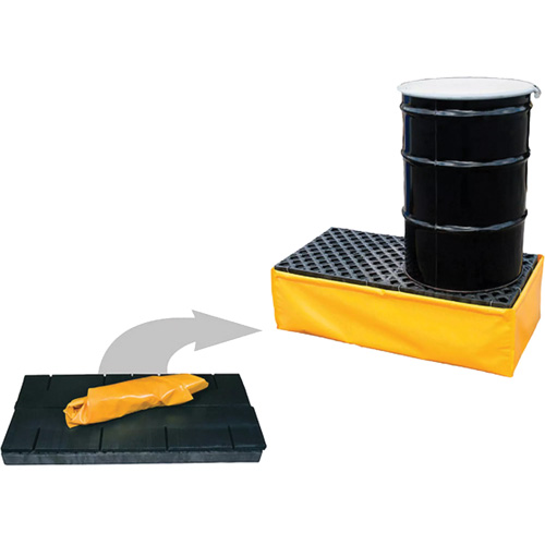 Ultra-Spill Pallet flexible, 2 barils, Capacit&eacute; de d&eacute;versement 66 gal. US, 48" x 24" x 14" Southpoint Industrial Supply