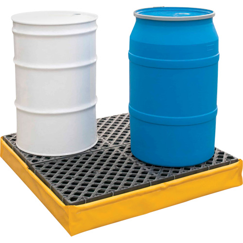 4-Drum Flexible Ultra-Spill Pallet&reg;, 66 US gal. Spill Capacity, 48" x 48" x 7" Southpoint Industrial Supply