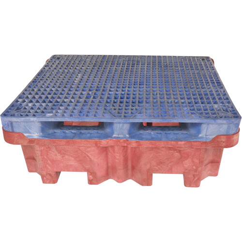 4-Drum Ultra-Spill King&reg; Flat Deck Spill Pallet, 85 US gal. Spill Capacity, 51" x 51" x 17.5" Southpoint Industrial Supply
