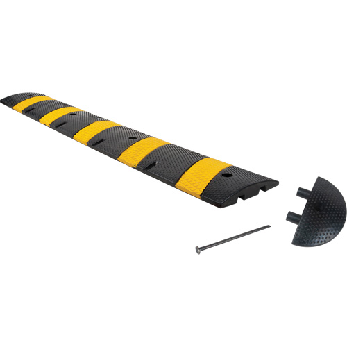 Speed Bump Kit, Rubber, 6' L x 11" W x 2" H Southpoint Industrial Supply