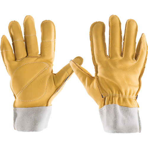 Gants tout cuir, 7/Petit, Paume en Cuir fleur, Poignet &eacute;lastique Southpoint Industrial Supply