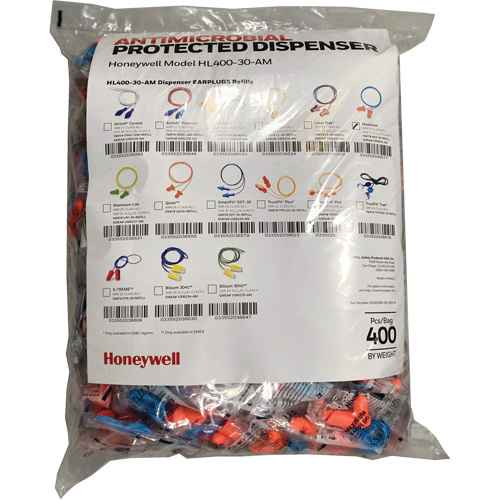 Recharge de bouchons doreille Max-30 pour le distributeur HL400, Vrac - Sac en poly, Avec cordon Southpoint Industrial Supply
