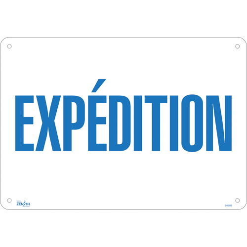 "Exp&eacute;dition" Sign, 14" x 20", Aluminum, French Southpoint Industrial Supply