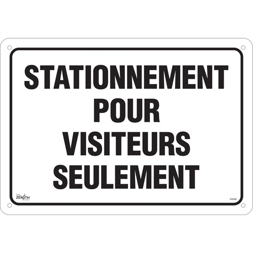 Enseigne  Stationnement pour visiteurs , 14" x 20", Aluminium, Français Southpoint Industrial Supply