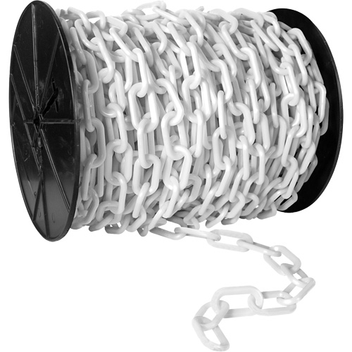 Heavy-Duty Plastic Safety Chain, Orange, 2" Link, 120' Length Southpoint Industrial Supply