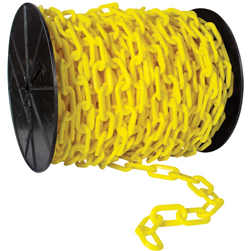 Chaîne de s&eacute;curit&eacute; en plastique robuste, Vert, Maillon de 2", 120' de long Southpoint Industrial Supply