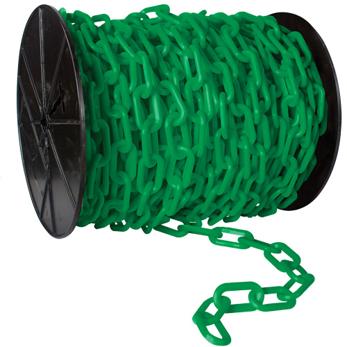 Heavy-Duty Plastic Safety Chain, Yellow, 2" Link, 100' Length Southpoint Industrial Supply