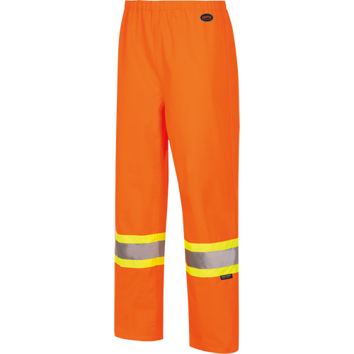 5627W Pantalon &agrave; bavette imperm&eacute;able pour femmes, Polyester/Polyur&eacute;thane, T-petit, Orange haute visibilit&eacute; Southpoint Industrial Supply