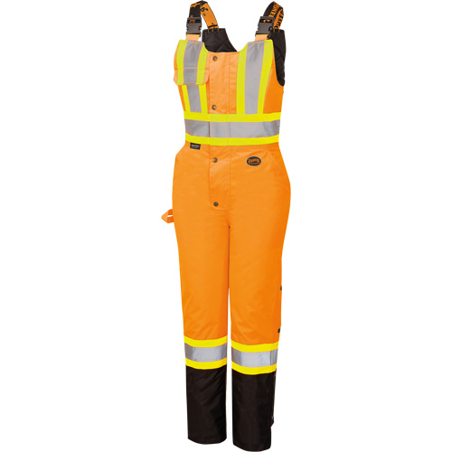 5040BBW Combinaison de s&eacute;curit&eacute; imperm&eacute;able haute visibilit&eacute; pour femmes, Polyester, T-petit, Noir/Orange haute visibilit&eacute; Southpoint Industrial Supply