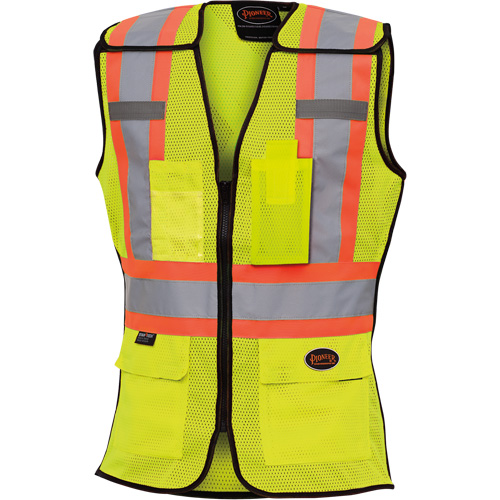 489 Women's High-Visibility Safety Tear-Away Vest, High Visibility Lime-Yellow, X-Small, Polyester Southpoint Industrial Supply
