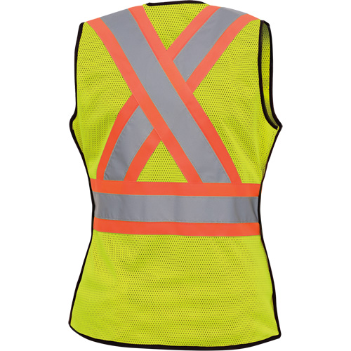 489 Women's High-Visibility Safety Tear-Away Vest, High Visibility Lime-Yellow, X-Small, Polyester Southpoint Industrial Supply
