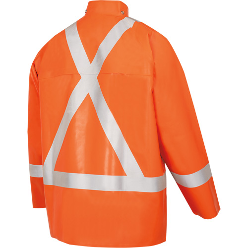 5990J Super Heavy-Duty FR/Arc Resistant Safety Rain Jacket, Small, High Visibility Orange, 11 cal/cm² Southpoint Industrial Supply