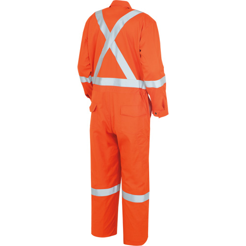 7708AT "The Rock" FR-Tech&reg; High Visibility FR/Arc Rated Coveralls, Size 40 (Tall), High Visibility Orange, 10 cal/cm² Southpoint Industrial Supply