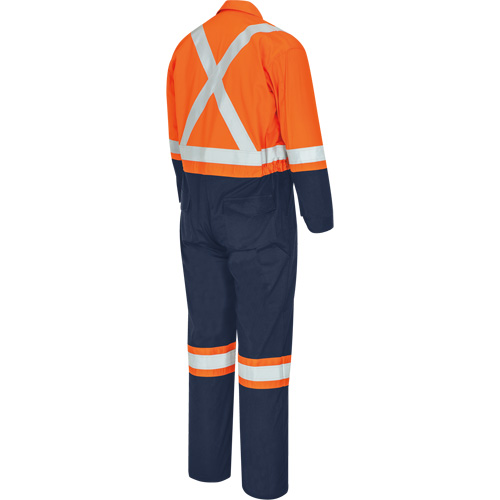 7702BBT FR-Tech&reg; 2-Tone Safety Coverall, Size 40 (Tall), Navy Blue/Orange, 10 cal/cm² Southpoint Industrial Supply