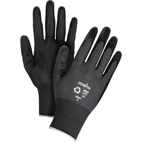 Gants &eacute;cologiques enduits et perm&eacute;ables &agrave; l'air, 10, R&ecirc;vetement Mousse de nitrile, Calibre 21, Enveloppe en Nylon/rPET Southpoint Industrial Supply