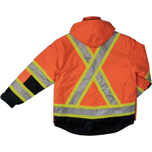 Ripstop 4-in-1 Safety Jacket, Polyester, High Visibility Orange, X-Small Southpoint Industrial Supply