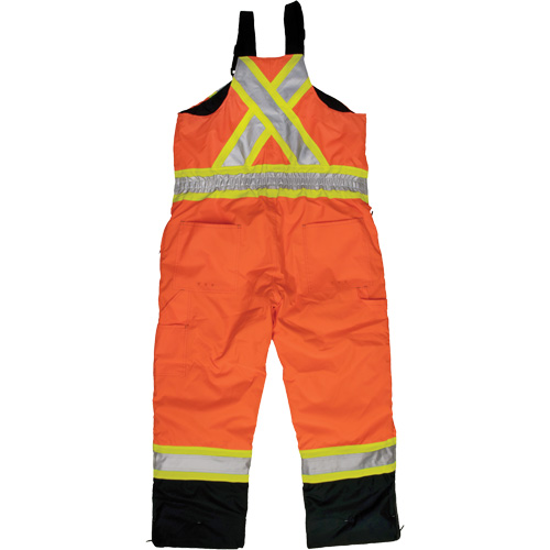 Ripstop Insulated Safety Bib Overall, Polyester, X-Small, High Visibility Orange Southpoint Industrial Supply