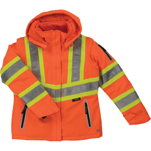 Womens Insulated Flex Safety Jacket, Polyester, High Visibility Orange, 2X-Large Southpoint Industrial Supply