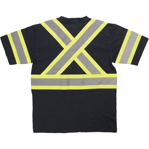 Short Sleeve Safety T-Shirt, Cotton, X-Small, Black Southpoint Industrial Supply