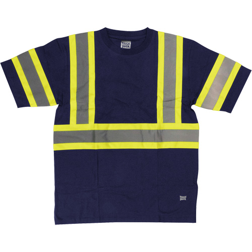 Short Sleeve Safety T-Shirt, Cotton, X-Small, Navy Blue Southpoint Industrial Supply