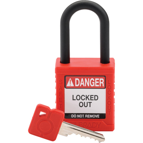 Cadenas de verrouillage de s&eacute;curit&eacute; Velocity, Rouge, Cl&eacute;s diff&eacute;rentes, Nylon, Largeur de 1-1/2" Southpoint Industrial Supply