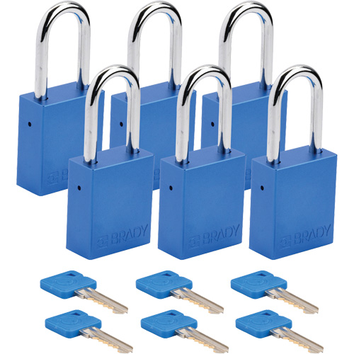 Lockout Padlock, Safety Padlock, Keyed Alike, Aluminum, 1-1/2" Width Southpoint Industrial Supply