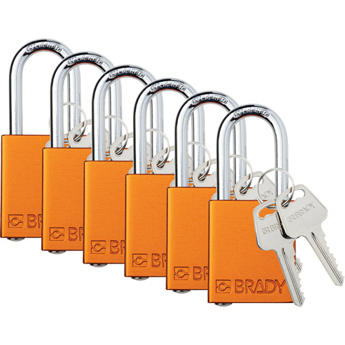 Lockout Padlock, Safety Padlock, Keyed Alike, Aluminum, 1-1/2" Width Southpoint Industrial Supply