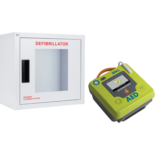 AED 3 AED & Wall Cabinet Kit, Automatic, English, Class 4 Southpoint Industrial Supply
