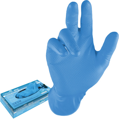 Gants jetables, 3T-Grand, Nitrile, 8 mils, Sans poudre, Bleu Southpoint Industrial Supply