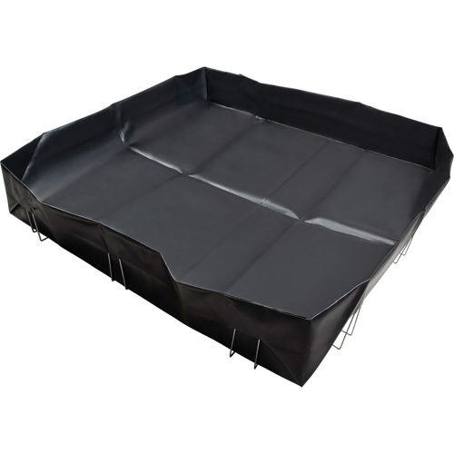 Berme &agrave; support en fil m&eacute;tallique, Capacit&eacute; 748 gal. US, 10' la x 10' lo x 12" h, Support en L Southpoint Industrial Supply