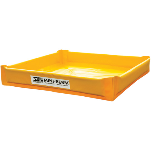 Yellow PVC Mini-Berm, 34 US gal. Capacity, 3' W x 3' L x 6" H Southpoint Industrial Supply