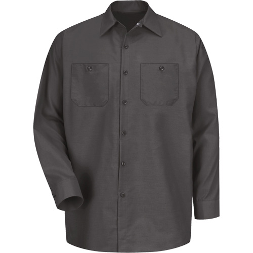Long Sleeve Industrical Work Shirt, Men's, Medium, Charcoal Southpoint Industrial Supply