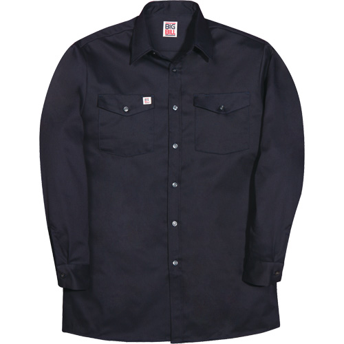 Chemise industrielle de travail &agrave; manches longues, Hommes, Petit, Bleu marine Southpoint Industrial Supply